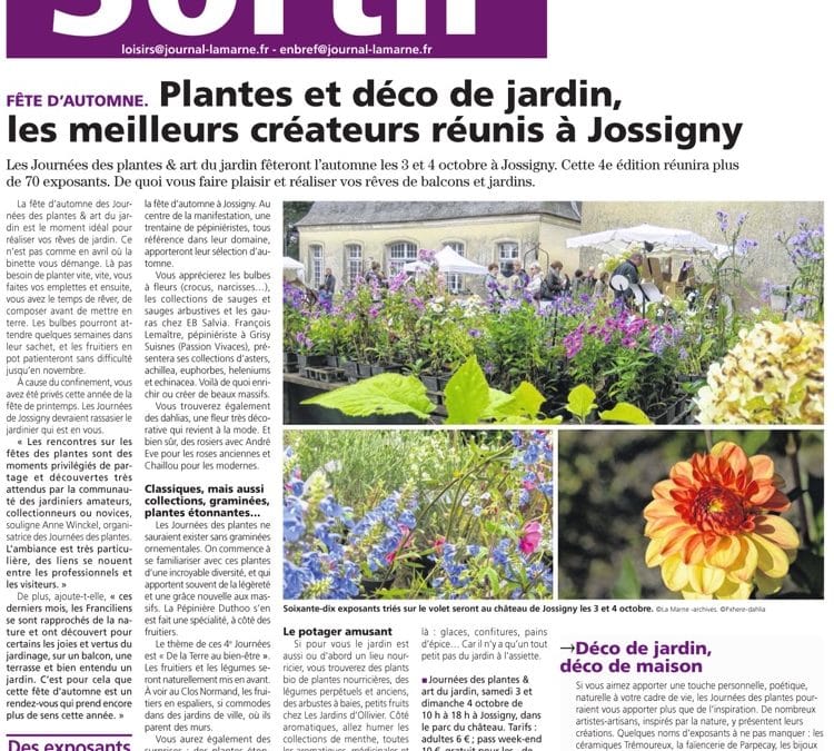 Plantes & Déco de jardinles meilleurs créateurs réunis à Jossigny :